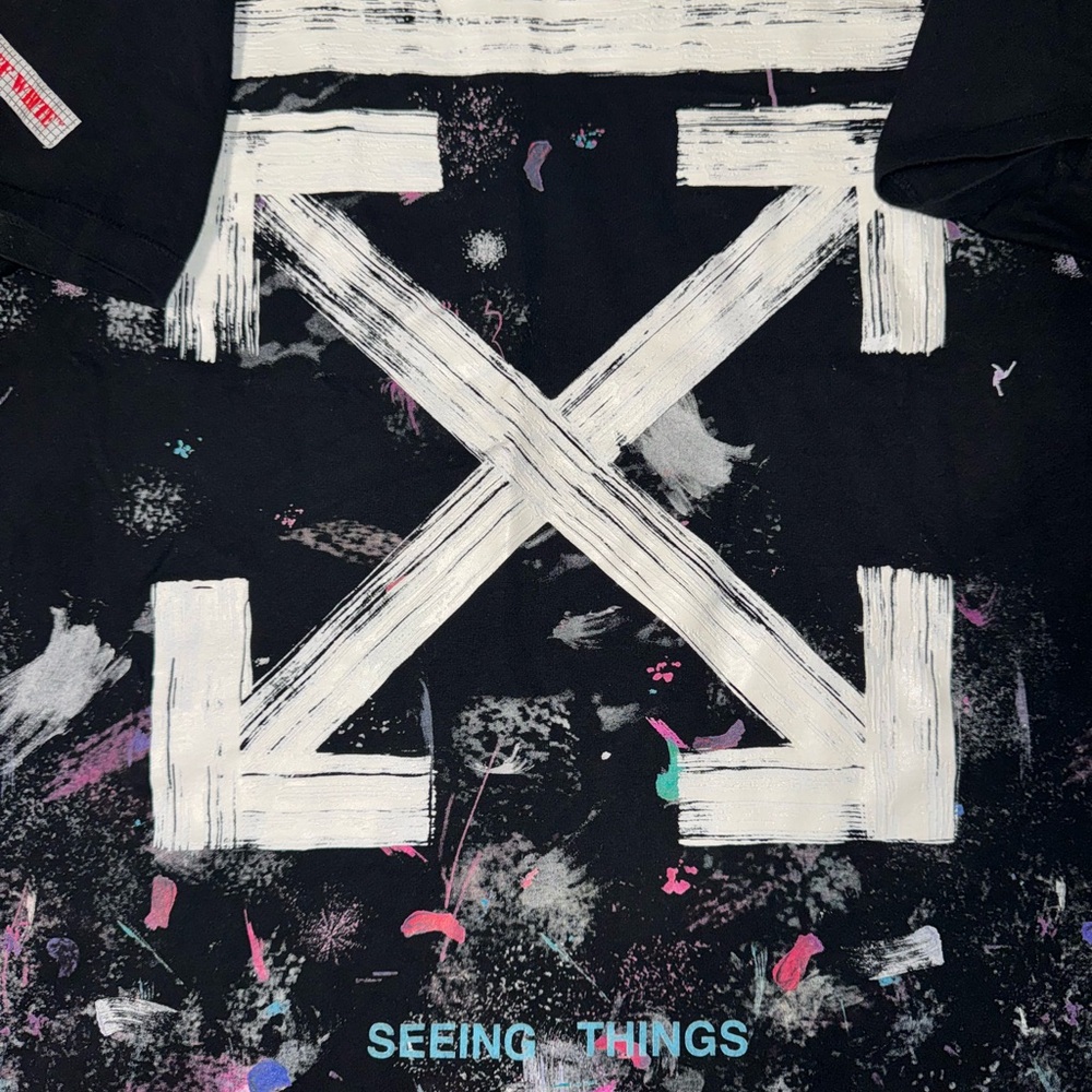 Off-White “Seeing Things” Paint Splatter Diagonal… - image 5
